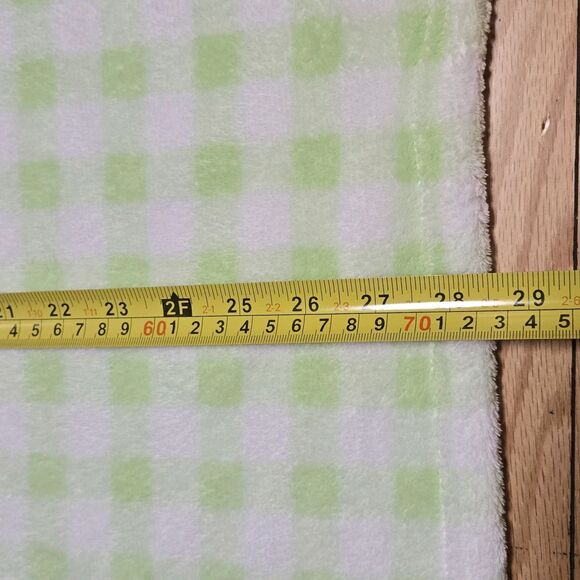 Carters Just One Year Baby Blanket Gingham Check Green Love You Giraffe Duck - Picture 6 of 6